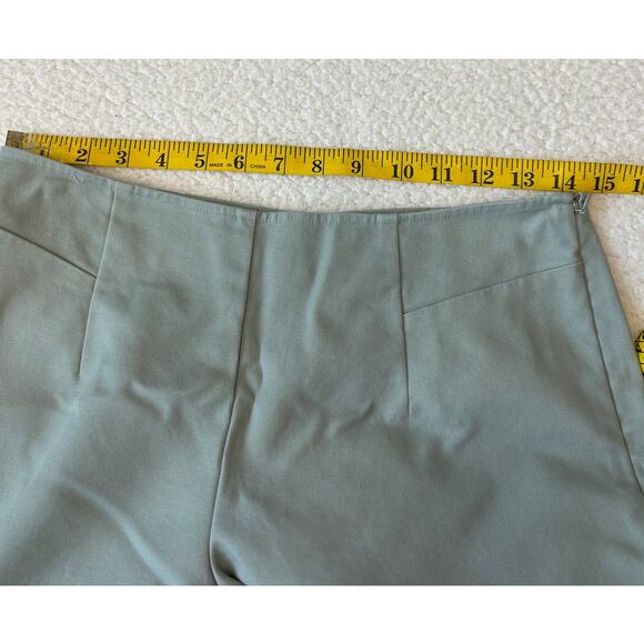 Chico's Pants Women's Ankle Sz 0 (US 4) Sage Straight Leg Cotton Blend Side Zip - Picture 5 of 8